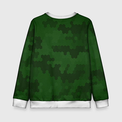 Детский свитшот NBA Celtics camo / 3D-Белый – фото 2