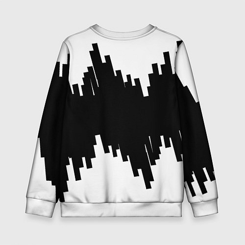 Детский свитшот Реал Мадрид белая геометрия / 3D-Белый – фото 2
