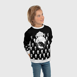 Свитшот детский Реал Мадрид люди краски, цвет: 3D-белый — фото 2