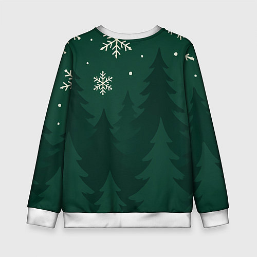 Детский свитшот Я уже начал праздновать - кот с мандарином / 3D-Белый – фото 2