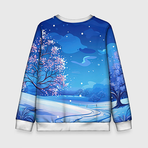 Детский свитшот Красная Новогодняя лошадь 2026 / 3D-Белый – фото 2