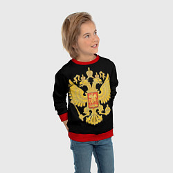 Свитшот детский Герб России: золото, цвет: 3D-красный — фото 2
