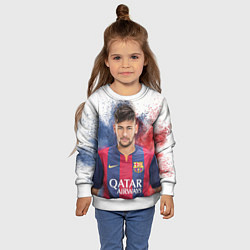 Свитшот детский Neymar FCB, цвет: 3D-белый — фото 2