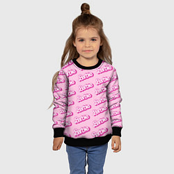 Свитшот детский Barbie Pattern, цвет: 3D-черный — фото 2