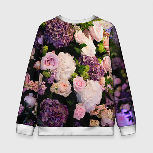 Детский свитшот Весенние цветы / 3D-Белый – фото 2