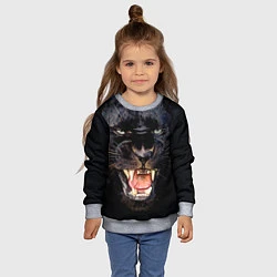 Свитшот детский Пантера, цвет: 3D-меланж — фото 2