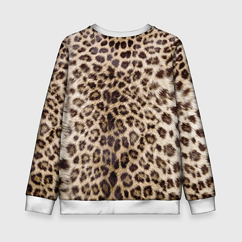 Детский свитшот Взгляд леопарда / 3D-Белый – фото 2