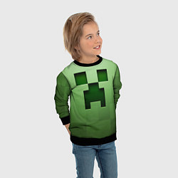Свитшот детский Creeper Face, цвет: 3D-черный — фото 2