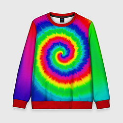 Свитшот детский Tie dye, цвет: 3D-красный