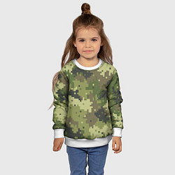 Свитшот детский Хаки, цвет: 3D-белый — фото 2