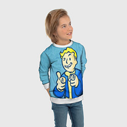 Свитшот детский Fallout: It's okey, цвет: 3D-белый — фото 2