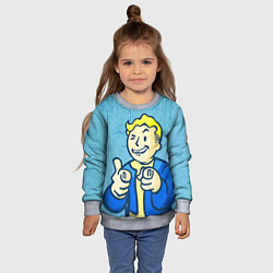 Свитшот детский Fallout: It's okey, цвет: 3D-меланж — фото 2