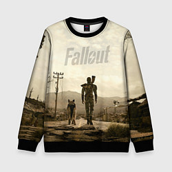 Свитшот детский Fallout City, цвет: 3D-черный