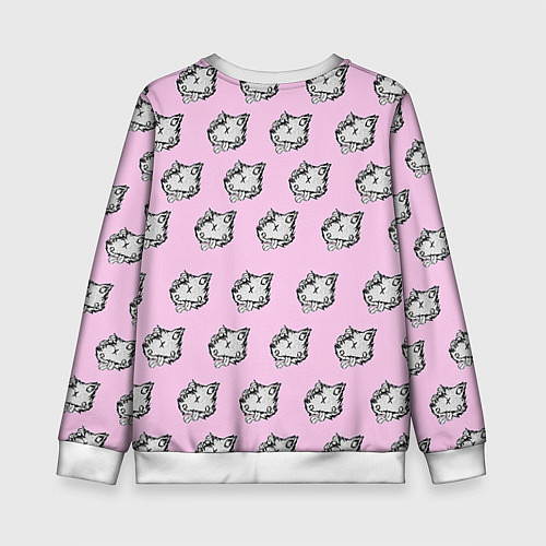 Детский свитшот Drop Dead: Meow / 3D-Белый – фото 2