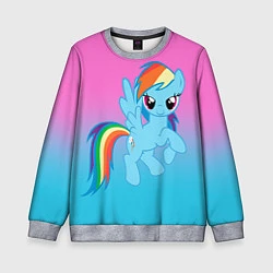 Свитшот детский My Little Pony, цвет: 3D-меланж