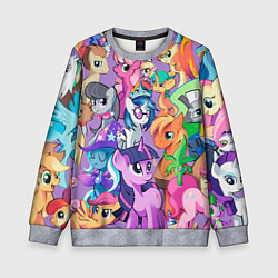 Свитшот детский My Little Pony, цвет: 3D-меланж