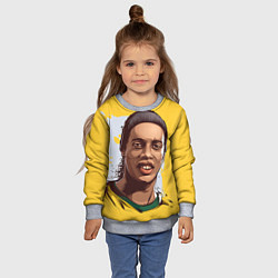 Свитшот детский Ronaldinho Art, цвет: 3D-меланж — фото 2
