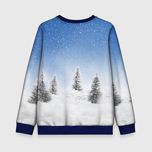 Детский свитшот Санта Гомер / 3D-Синий – фото 2