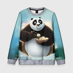 Свитшот детский Кунг фу панда, цвет: 3D-меланж