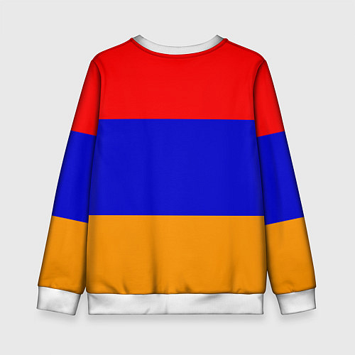 Детский свитшот Герб и флаг Армении / 3D-Белый – фото 2