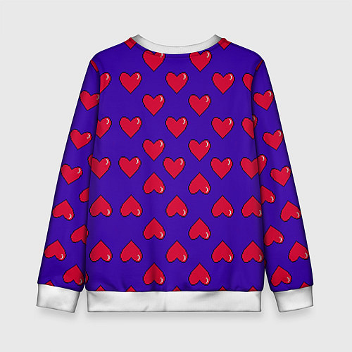 Детский свитшот Hearts Pattern / 3D-Белый – фото 2