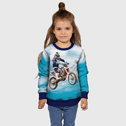 Свитшот детский Эндуро, цвет: 3D-синий — фото 2