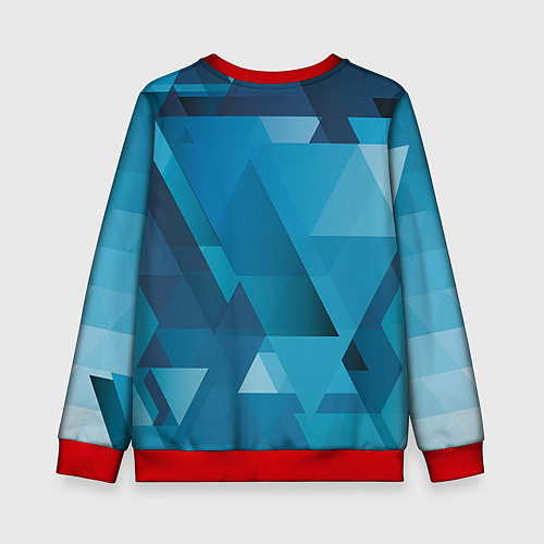 Детский свитшот Горы и сноубордист / 3D-Красный – фото 2