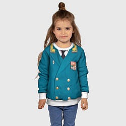 Свитшот детский Китель, цвет: 3D-белый — фото 2