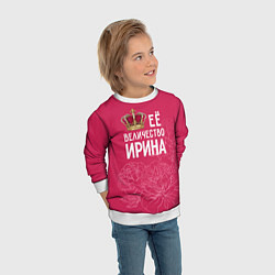 Свитшот детский Её величество Ирина, цвет: 3D-белый — фото 2