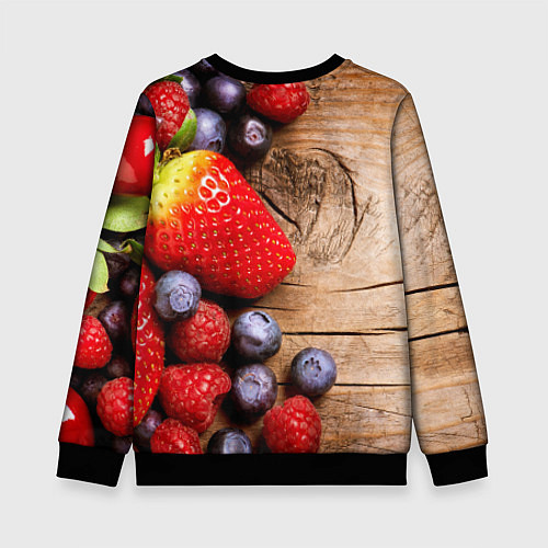 Детский свитшот Ягодный микс / 3D-Черный – фото 2