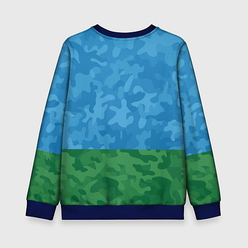 Детский свитшот ВДВ медведь - никто кроме нас / 3D-Синий – фото 2