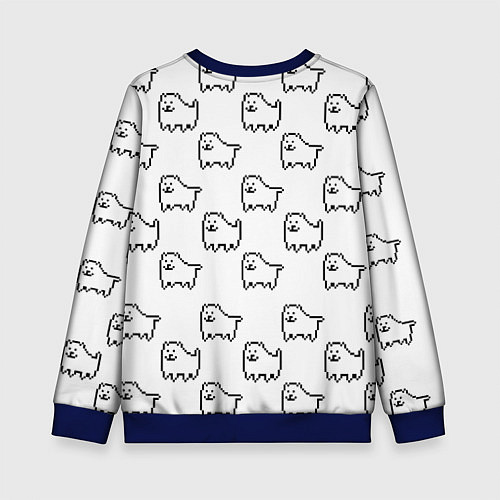 Детский свитшот Undertale Annoying dog white / 3D-Синий – фото 2