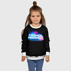 Свитшот детский Trancemission: Trance we love, цвет: 3D-белый — фото 2