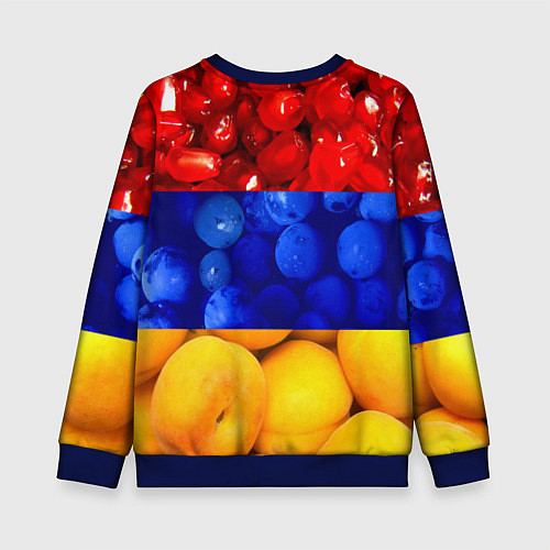 Детский свитшот Флаг Армении / 3D-Синий – фото 2