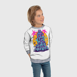 Свитшот детский Hotline Miami: Throne, цвет: 3D-меланж — фото 2