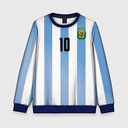 Свитшот детский Месси - сборная Аргентины, цвет: 3D-синий
