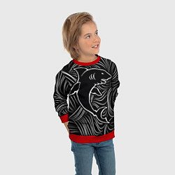 Свитшот детский Акула в в морской пучине, цвет: 3D-красный — фото 2