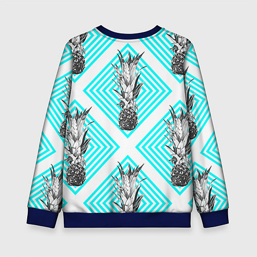 Детский свитшот Ананасы 15 / 3D-Синий – фото 2