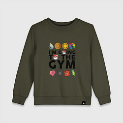 Детский свитшот Pokemon Im going to the gym (black)