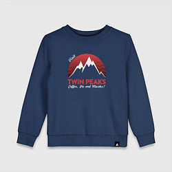 Свитшот хлопковый детский Twin Peaks: Pie & Murder, цвет: тёмно-синий