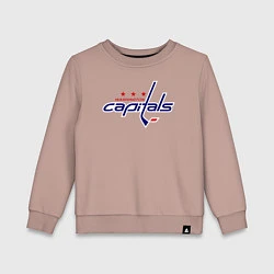 Свитшот хлопковый детский Washington Capitals, цвет: пыльно-розовый