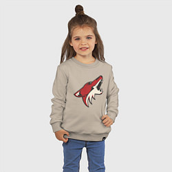 Свитшот хлопковый детский Phoenix Coyotes, цвет: миндальный — фото 2