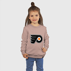 Свитшот хлопковый детский Philadelphia Flyers, цвет: пыльно-розовый — фото 2