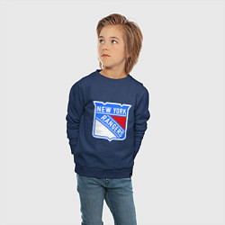 Свитшот хлопковый детский New York Rangers, цвет: тёмно-синий — фото 2