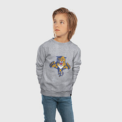 Свитшот хлопковый детский Florida Panthers, цвет: меланж — фото 2