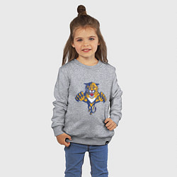 Свитшот хлопковый детский Florida Panthers, цвет: меланж — фото 2