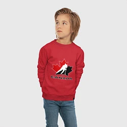Свитшот хлопковый детский Canada, цвет: красный — фото 2