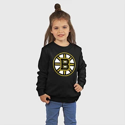 Свитшот хлопковый детский Boston Bruins, цвет: черный — фото 2