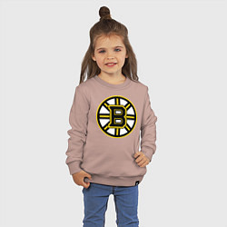 Свитшот хлопковый детский Boston Bruins, цвет: пыльно-розовый — фото 2