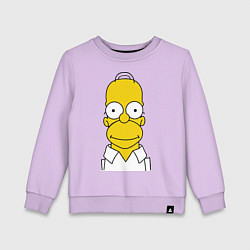 Свитшот хлопковый детский Homer Face, цвет: лаванда